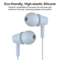 TKT Headphone Stereo Peredam Kebisingan Baru Tipe C Universal Earphone Tipe C In-Ear Berkabel untuk Musik