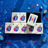 Set Mahjong Akrilik Mewah 2026 Baru, 160 Ubin Ukiran Indah, Kotak 4 Lapis, Gaya Amerika, Hadiah Natal Terbaik
