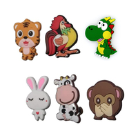 Décoration d'intérieur, aimants de réfrigérateur personnalisables et écologiques avec impression numérique, design mignon de dessins animés du zodiaque, cadeau promotionnel d'entreprise