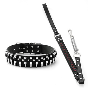 Collar y Correa para Perro con Tachuelas Estilo Punk, Collar de Cuero PU Resistente para Perros Grandes, Pitbull, Bulldog - Product Image 2