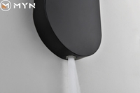 Nouveau design 2026 Tiktok – Panneau de douche mural intelligent en laiton noir avec affichage numérique, jets de pluie et massage aquatique LED