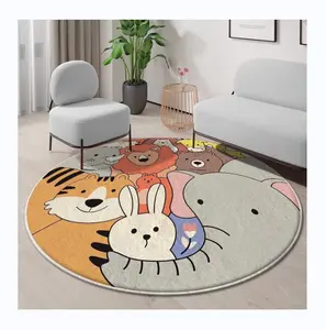 tapis pour enfant 3d地毯儿童地板地毯玩具室儿童地毯游戏圆形动物游戏室角色垫