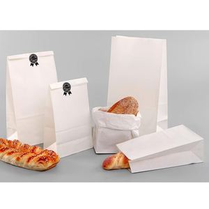 Bolsas de Papel Kraft Marrón Desechables al por Mayor con Fondo Cuadrado para Pan, Sándwiches y Comida para Llevar - Product Image 3