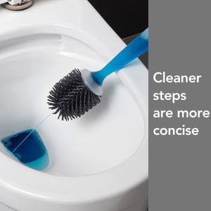 Nuevo y Popular Soporte de Plástico para Baño con Dispensador de Jabón, Cepillo de Inodoro de Silicona Suave TPR para Limpieza - Product Image 3