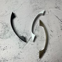 Poignées de meuble incurvées en forme de poisson, style nordique minimaliste, en alliage de zinc, multicolores, finition mate, pour armoires, tiroirs et penderies