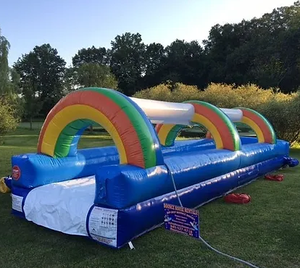 Dành cho người lớn trượt và trượt Inflatable thương mại trượt nước 1000 <span class=keywords><strong>ft</strong></span> trượt N trượt Inflatable thành phố - Product Image 1