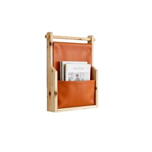 Wooden Magazine <b>Rack</b> Natural Wood Color Durable Storage For Entryway Bedroom Living Room <b>Kitchen</b> Office - Product Image 1