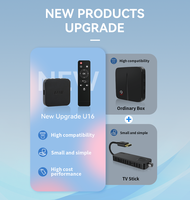 Precio de fábrica U16 Android TV Allwinner H313 Canales gratis Play Store TV 4K En Stock Set Top Box TV box