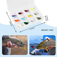Kit de 12 leurres cuillères pour truites, mini-cuillères métalliques à lancer avec hameçon simple pour la pêche au crappie, au char, à la perche, au sunfish en eau douce