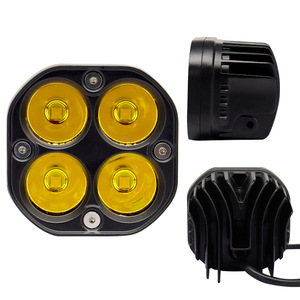 ไฟส่องสว่างสำหรับงาน LED Qideguan 40W แสงสีเหลืองขาว IP67 ไฟสปอร์ตไลท์มอเตอร์ไซค์ 12V เลนส์ทรงโคลเวอร์ - Product Image 4