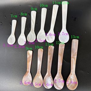 Cuillères à glace en coquillages naturels, cuillères à café en nacre, cuillères à mélanger, cuillères à thé, outils de cuisine et d'artisanat - Product Image 1