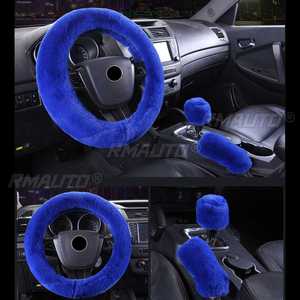 Juego de 3 Fundas para Volante de Piel de Oveja Real, Accesorios para Auto, Cálidos, Suaves y Esponjosos, para Mujeres y Chicas, Envío Gratis - Product Image 3