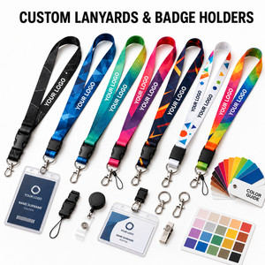Custom Logo <b>Lanyard</b> with ID Badge Holder Retractable Badge Reel Safety Breakaway for Office Exhibition Promotional Gift - Product Image 1