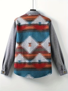 Camisa de Franela Estampada para Hombre, Estilo Urbano, Holgada, Cálida, de Manga Larga, Otoño-Invierno 2026, Venta al Por Mayor - Product Image 2