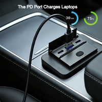 Chargeur de voiture modifié 12-24V, double PD type C + 3 ports USB QC 3.0, chargeur rapide pour accessoires de bus/camion