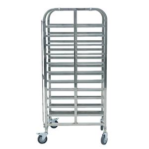 Chariot de boulangerie en acier inoxydable 304 robuste, 6 à 15 niveaux, cadre de 1,2 mm d'épaisseur, avec clips de verrouillage, peut contenir jusqu'à 30 plateaux, pour le pain - Product Image 1