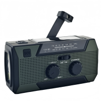 Radio de Supervivencia Portátil con Función de Banco de Energía de 5000 mAh, Linterna de Alarma SOS, Comunicación para Cortes de Energía, Preparación para Crises