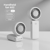 Sınır Ötesi Yeni Stil Soğutmalı El Tipi Mini Fan USB Şarjlı Taşınabilir Katlanabilir Fırçasız Motor 5 Hızlı 3-6 Saat İngilizce