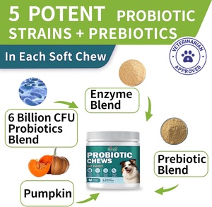 Friandises à mâcher molles probiotiques pour chiens pour la santé intestinale et le soutien immunitaire - Absorption rapide 2,2 g/unité Durée de conservation de 3 ans pour toutes les races et tous les stades de vie - Product Image 6