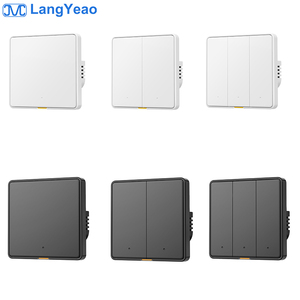 Langyeao nút thông minh chuyển đổi ứng dụng giọng nói Alexa Google Home tuya nhà thông minh không dây Wifi + RF433 nhà thông minh (với Trung tính) - Product Image 1