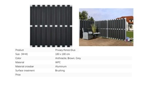 Panneaux <span class=keywords><strong>de</strong></span> clôture extérieurs <span class=keywords><strong>en</strong></span> composite <span class=keywords><strong>bois</strong></span>-plastique, prix d'usine <span class=keywords><strong>pour</strong></span> <span class=keywords><strong>jardin</strong></span>, clôture <span class=keywords><strong>de</strong></span> <span class=keywords><strong>jardin</strong></span>, intimité - Product Image 6