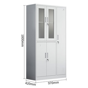 Hongming Steel Locker 5 Door <b>Lockable</b> Metal <b>Cabinet</b> Office <b>Storage</b> Organizer Minimalist Design Standing Type Rectangle Shape - Product Image 3