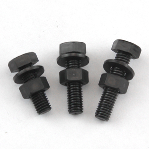 Juego de tuercas hexagonales externas de nailon negro con arandelas planas M4-M8, combinación de aislamiento de plástico - Product Image 3