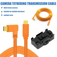 Cable de Datos USB 3.0 Tipo-C a Tipo-C de Cobre de 5m para Transferencia de Datos de Cámara, Compatible con A7, EOS R, Z9/Z8/Z6