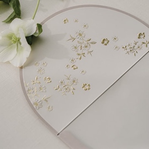 Enveloppe en carton gaufré de luxe personnalisée, papier d'art, carton couché offset, finition estampée à chaud, impression pour mariages - Product Image 2