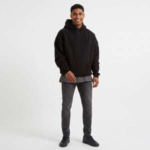 Sweat-shirts pour hommes en coton 100% de qualité supérieure, couleur noire unie, design simple, à prix raisonnables - Product Image 1