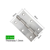 Vente chaude de haute qualité 2.5 pouces 3 pouces 3.5 pouces 4 pouces petit bout à bout en acier inoxydable 304 charnières de porte et de fenêtre