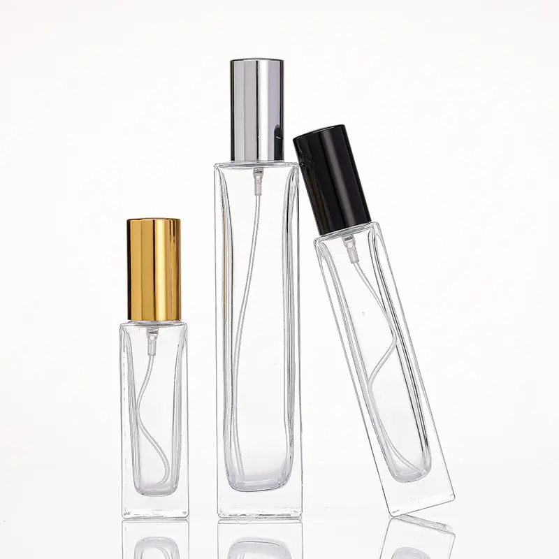 30ml 50ml 100ml bottiglia di vetro quadrata Spray Spray bottiglia di profumo di lusso per cosmetici