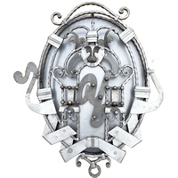 Fabricant chinois de rosettes en fer forgé de 6 pieds avec design européen pour accessoires de portail décoratifs et clôtures