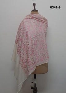 100% <b>Wool</b> With Fine Embroidery <b>Shawls</b> Or Scarf - Product Image 3