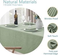 Nappe de table en lin texturée imperméable et résistante aux taches pour salle à manger/fête/buffet/mariage