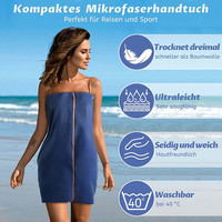 Serviette de plage en microfibre à séchage rapide, sans sable, double face, à rayures personnalisées, légère, pour le voyage, avec sac de transport