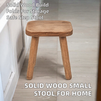 Tabouret minimaliste en bois massif pour salon, chambre à coucher, table basse, chaise en bois