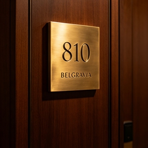Custom Hotel Apartment <strong>Door</strong> Sign Acrylic <strong>Name</strong> <strong>Plate</strong> Waterproof Mounted Modern Signage for Rooms - Product Image 4