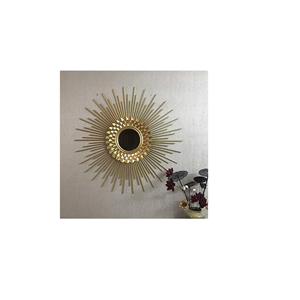 Contemporary <b>Gold</b> <b>Frame</b> Mirror With Metal Art Design And Illumination By Essenza Exports For Home Decor Hotel And Interior Decor - Product Image 3