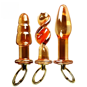 Tapón Anal de Vidrio, Dilatador Anal con Cuello Largo y Vibrador de Próstata, Varita de Placer, Dildo, Juguete Sexual para Hombres y <span class=keywords><strong>Mujeres</strong></span> - Product Image 4