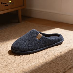 Pantoufles en <span class=keywords><strong>feutre</strong></span> confortables, antidérapantes, durables, pour hommes, pour l'automne et l'hiver, pour un usage quotidien - Product Image 1
