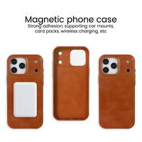Étui en cuir durable certifié LWG pour iPhone 18 Pro Max Duo, conforme à la norme REACH, coque de téléphone écologique