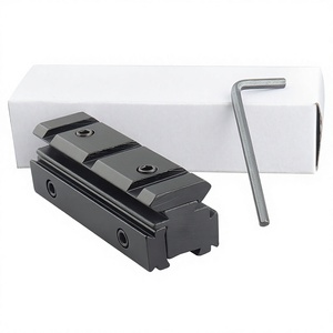 Adaptateur à rainures multiples G0011-2B 11-20mm usiné CNC, ultra-léger, noir mat, base longue fixe pour observation extérieure - Product Image 4