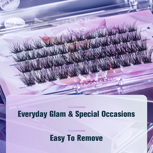 Mi giả Gollee công nghệ mới không keo, chống nước, không cần dán, dạng cụm riêng lẻ, mềm mại, tự dính - Product Image 6