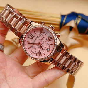 นาฬิกาข้อมือผู้หญิง M-K รุ่น Multifunctional Chronometer DeluxeDiamond Dial สีโรสโกลด์ สายสแตนเลสสตีล ควอตซ์ สำหรับผู้หญิง - Product Image 2