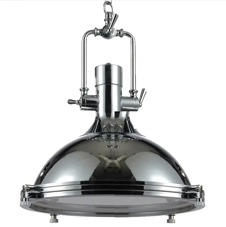 Contemporary iron chrome vintage suspend light kitchen led E27 industrial pendant light for restaurant