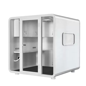 Cabine insonorisée en verre à structure en acier moderne (Pod Acoustic) pour réunions, siestes, négociations - Utilisation en bureau/atelier/usine - Product Image 4