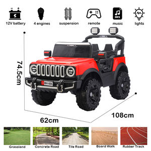 2 kişilik elektrikli sürüş-çocuklar için araba 2.4G uzaktan kumanda pili-4 plastik tekerlekler yaş 2 4 yıl ile çalışan ileri fonksiyonu - Product Image 2