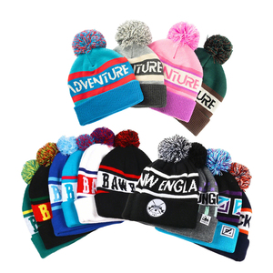 Custom Beanie Manufacturer Winter <strong>Hat</strong> for <strong>Men</strong> Sports Team Knitted Jacquard <strong>Bobble</strong> Pom Pom Beanies <strong>Hat</strong> - Product Image 2