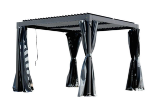 <span class=keywords><strong>Kit</strong></span> de pergola à persiennes en aluminium de <span class=keywords><strong>découverte</strong></span> d'arrière-cour en bois avec la conception extérieure d'arche de gazebo de jardin de patio en métal couvert de toit de bricolage - Product Image 5